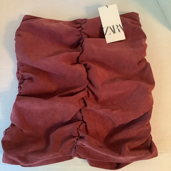 Zara Skirt Dark Pink Size M New - Picture 6 of 16
